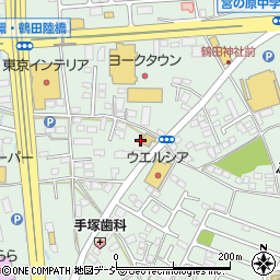 栃木県宇都宮市鶴田町1432周辺の地図