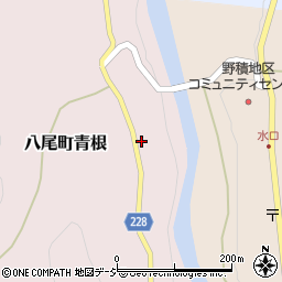 富山県富山市八尾町青根周辺の地図