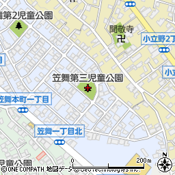 笠舞第三児童公園周辺の地図