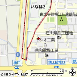三豊工業金沢支店周辺の地図
