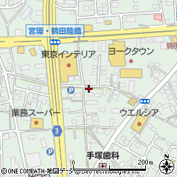 栃木県宇都宮市鶴田町1441周辺の地図
