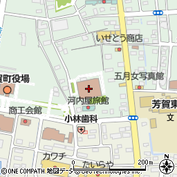 芳賀町民会館周辺の地図