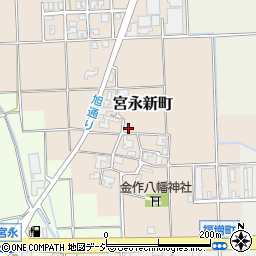 宮永新浄水場周辺の地図