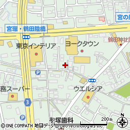 栃木県宇都宮市鶴田町1422周辺の地図
