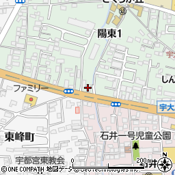 オリックスレンタカー宇都宮陽東店周辺の地図