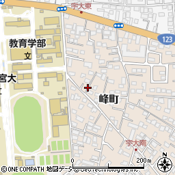 栃木県宇都宮市峰町周辺の地図