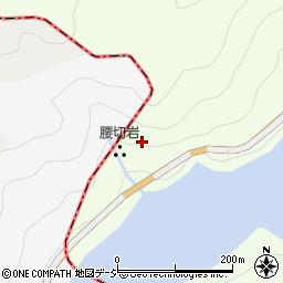 腰切岩周辺の地図