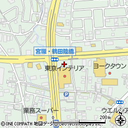 東京インテリア家具宇都宮本店駐車場周辺の地図