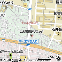 宇都宮岡台郵便局周辺の地図