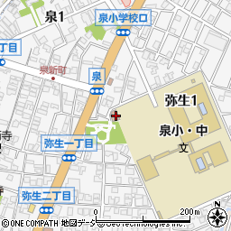 弥生公民館周辺の地図