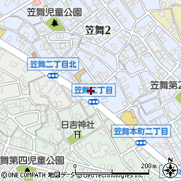 ピザーラ　笠舞店周辺の地図