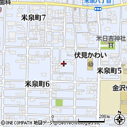 石川県金沢市米泉町周辺の地図