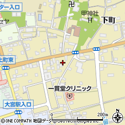 茨城県常陸大宮市下町周辺の地図