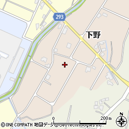 富山県南砺市下野周辺の地図
