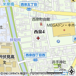 村井セレモニー会館兼六西泉周辺の地図