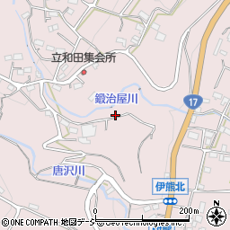 群馬県渋川市上白井周辺の地図