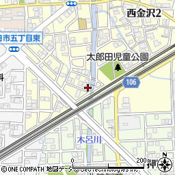 黒田用水堰操作室周辺の地図