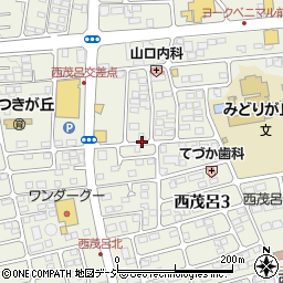 栃木県鹿沼市西茂呂周辺の地図