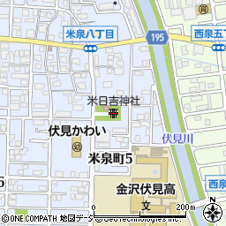 米日吉神社周辺の地図