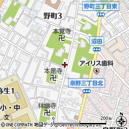 石川県金沢市野町3丁目18-13周辺の地図