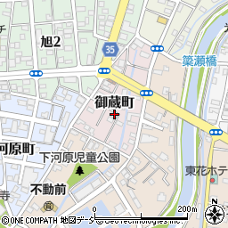 栃木県宇都宮市御蔵町周辺の地図