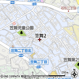 石川県金沢市笠舞2丁目周辺の地図