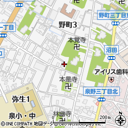 石川県金沢市野町3丁目18-22周辺の地図