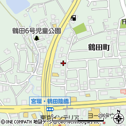 栃木県宇都宮市鶴田町1395周辺の地図
