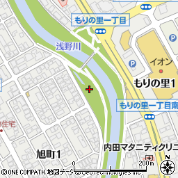 旭町河畔公園周辺の地図