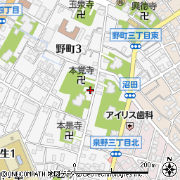 石川県金沢市野町3丁目18-6周辺の地図