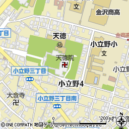 珠姫の寺　天徳院周辺の地図