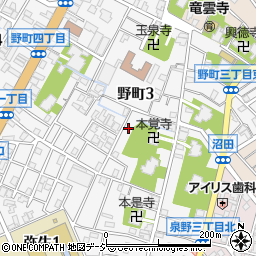 石川県金沢市野町3丁目18-44周辺の地図