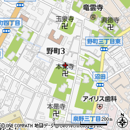 石川県金沢市野町3丁目18-52周辺の地図