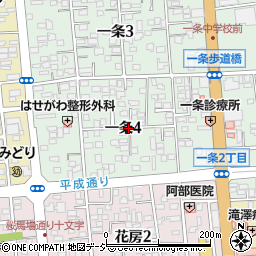 栃木県宇都宮市一条4丁目周辺の地図