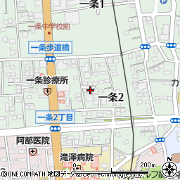 栃木県宇都宮市一条2丁目周辺の地図