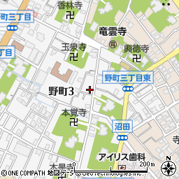 石川県金沢市野町3丁目16-5周辺の地図