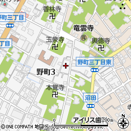 石川県金沢市野町3丁目16周辺の地図