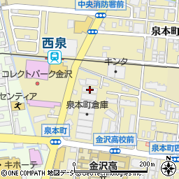 金沢市泉本町倉庫周辺の地図