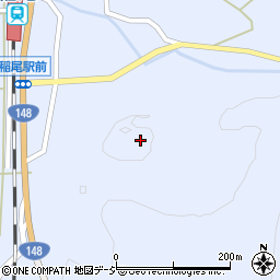 長野県大町市平稲尾周辺の地図