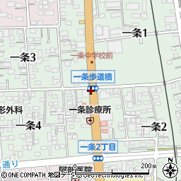 栃木県宇都宮市一条周辺の地図