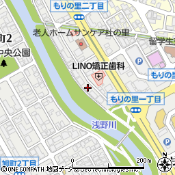 石川県金沢市もりの里2丁目110周辺の地図