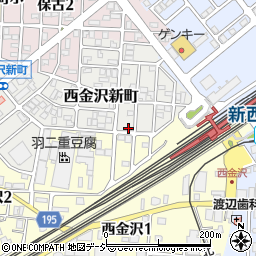 石川県金沢市西金沢新町71周辺の地図