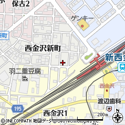 石川県金沢市西金沢新町47周辺の地図