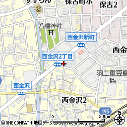 石川県金沢市西金沢新町175周辺の地図