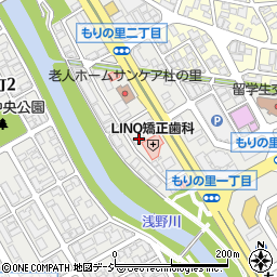 石川県金沢市もりの里2丁目118周辺の地図