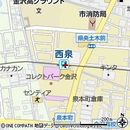 西泉駅周辺の地図