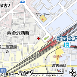 石川県金沢市西金沢新町19周辺の地図