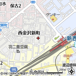 石川県金沢市西金沢新町69周辺の地図