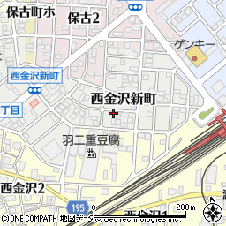 石川県金沢市西金沢新町120周辺の地図