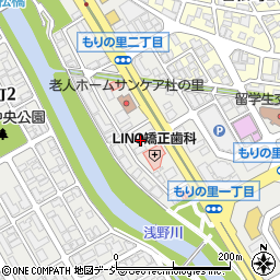 石川県金沢市もりの里2丁目117周辺の地図